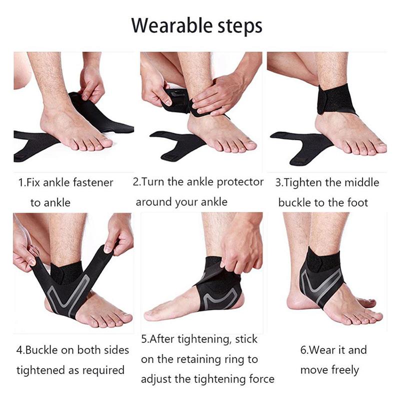 1 Sets Sport Ankle Stabilizer Brace Compression Ankle Support Tendon Pain Relief Strap Foot Sprain Injury Wraps Running Basketball