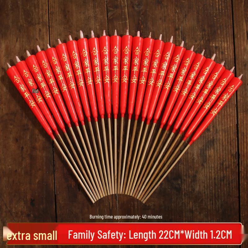 Bamboo Skewers & Red Candles: Long-Burning Incense for Offering to Buddha & Bodhisattva