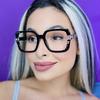 Color Matching Personalized Women's Fashion Glasses Transparent Lenses Retro Trend Suitable for Daily Travel Accessories