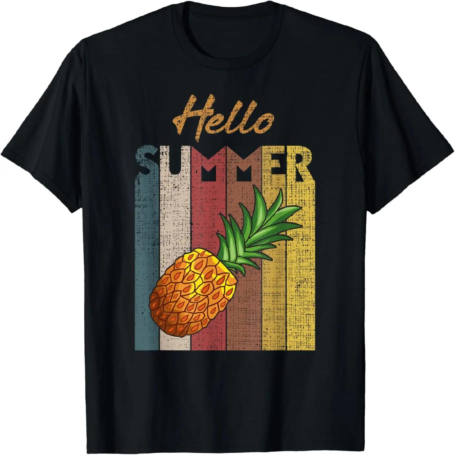 

Vintage Pineapple - Hello Summer Vacation Pineapple T-Shirt XXXXXL різнокольоровий