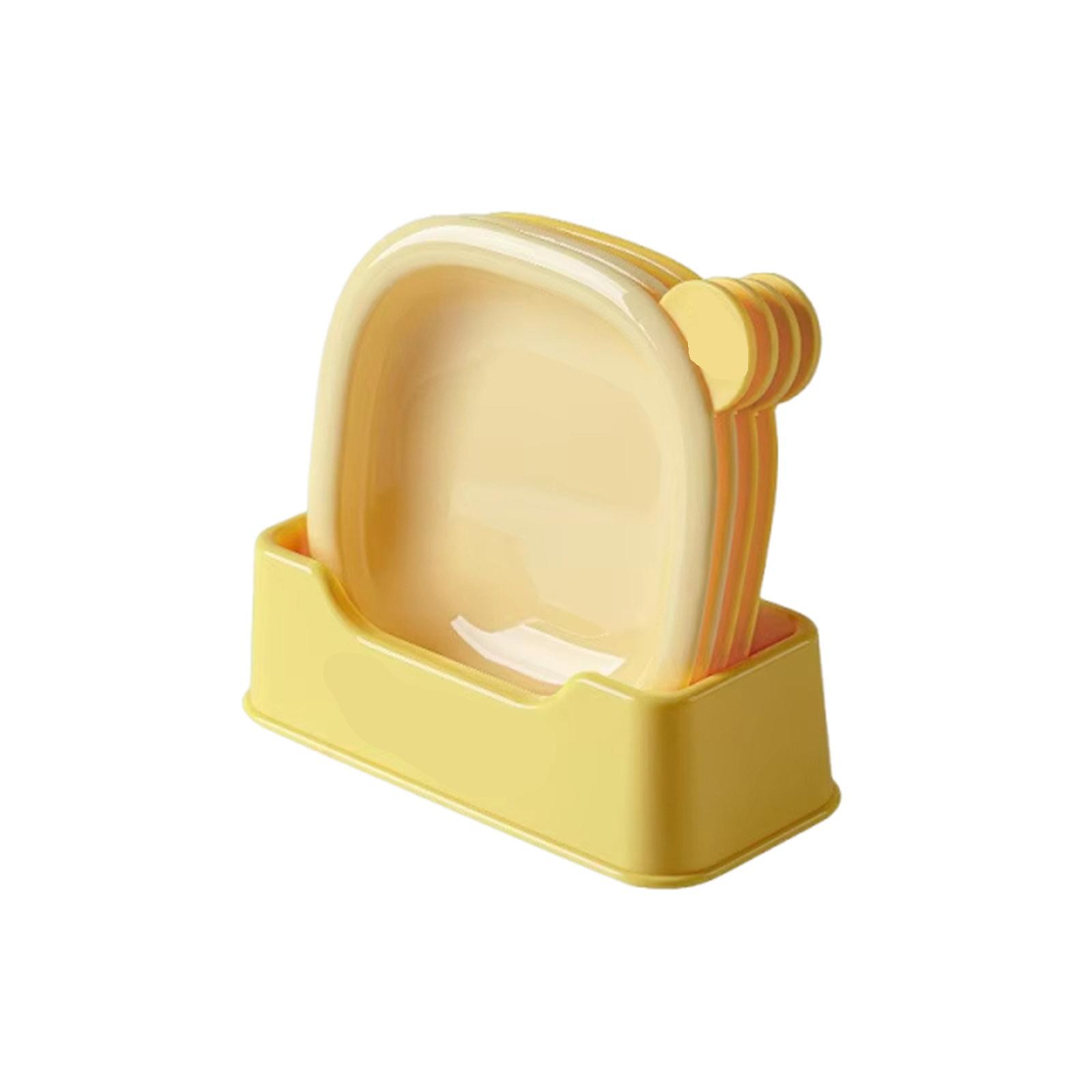 

Cute Plastic Household Fruit Snack Tray Table Food Waste Dish one size жовтий