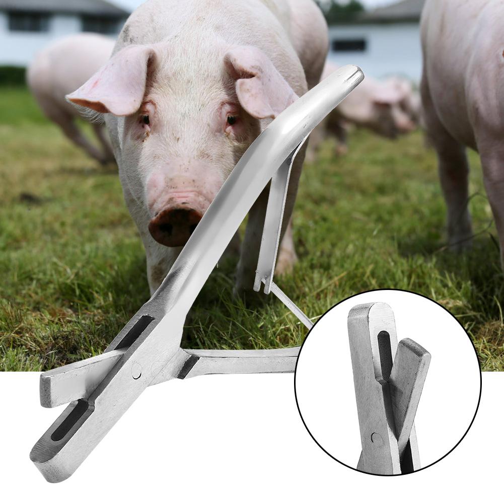 Stainless Steel Pig Ear Tag Plier Pig Equipment Farm Animals (U Shaped)