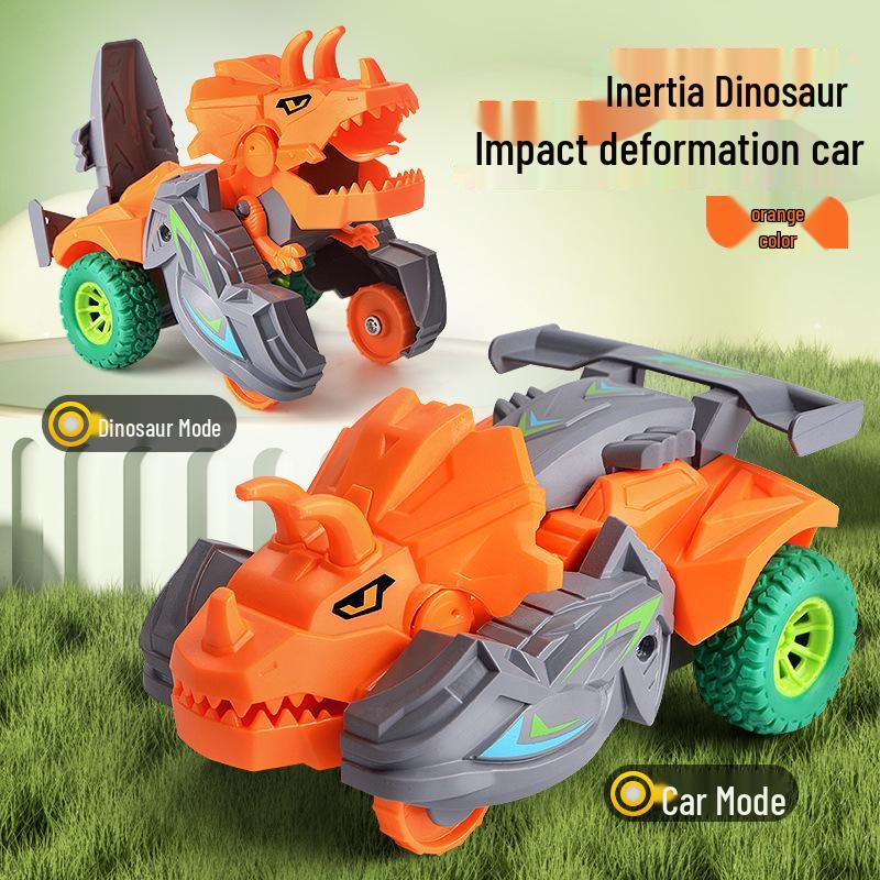 Children's Educational Dinosaur Transforming Car Toy - Inertia Model for Boys
