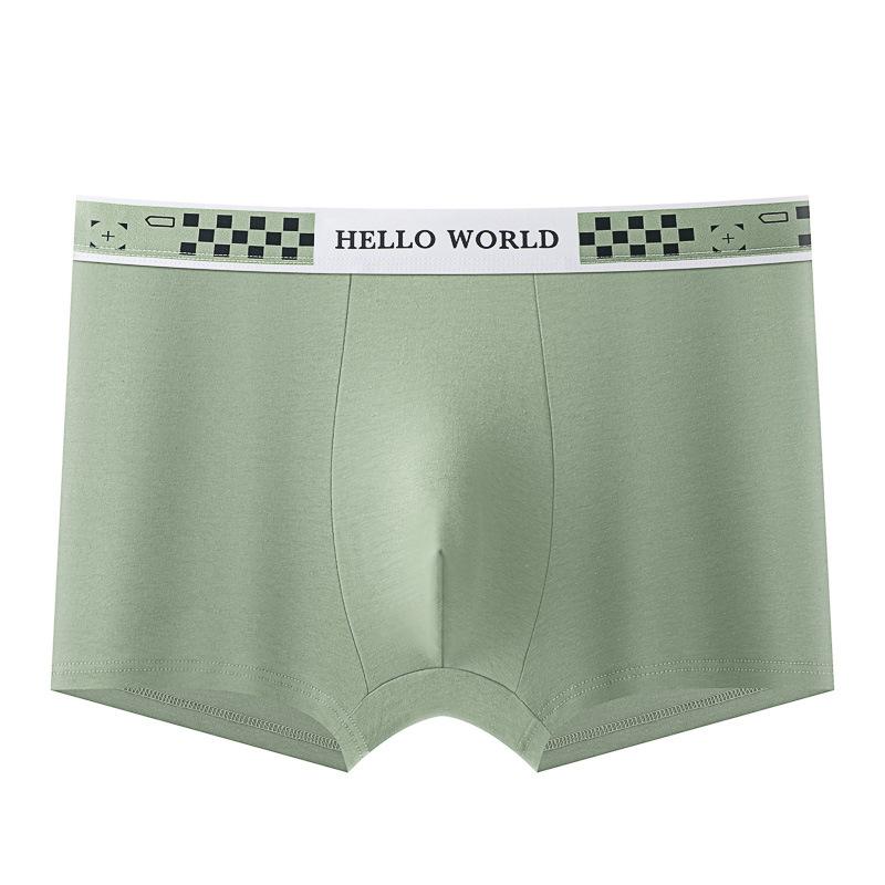 60S Xinjiang Long-Staple Cotton Men'S Pure Cotton Boxer Underwear Fashion Trend Teen Boys Boxer Shorts Head