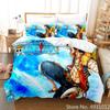 One Piece Luffy Boy 3pcs Bedding Set Pillowcase Anime Bedclothes Cartoon 3D Printed Kids Adult Child Boys Quilt Duvet Cover Gift