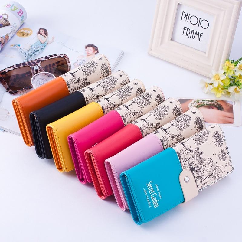 Secret Garden 2019 Artificial Leather Wallet Women Purse Fashion Pastoral Fresh