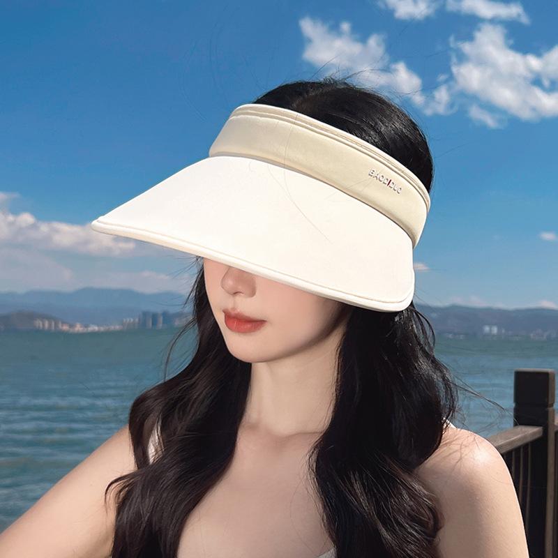 8229 Summer UV Protection Sunshade Empty Top Hat Simple Versatile Sunscreen Hat Outdoor Sports Foldable Hat Children
