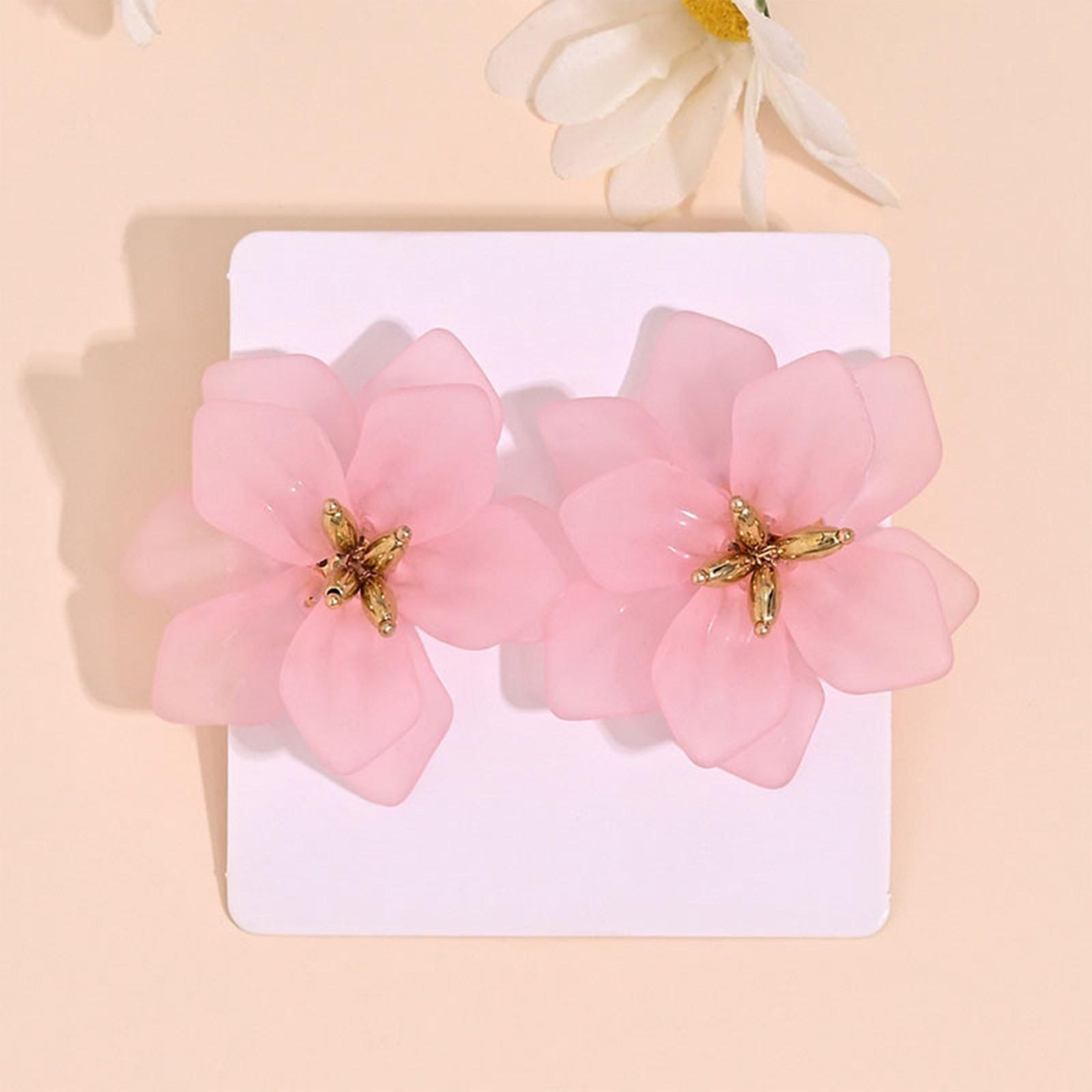 

Серьги-лепестки из акрила One Size розовый