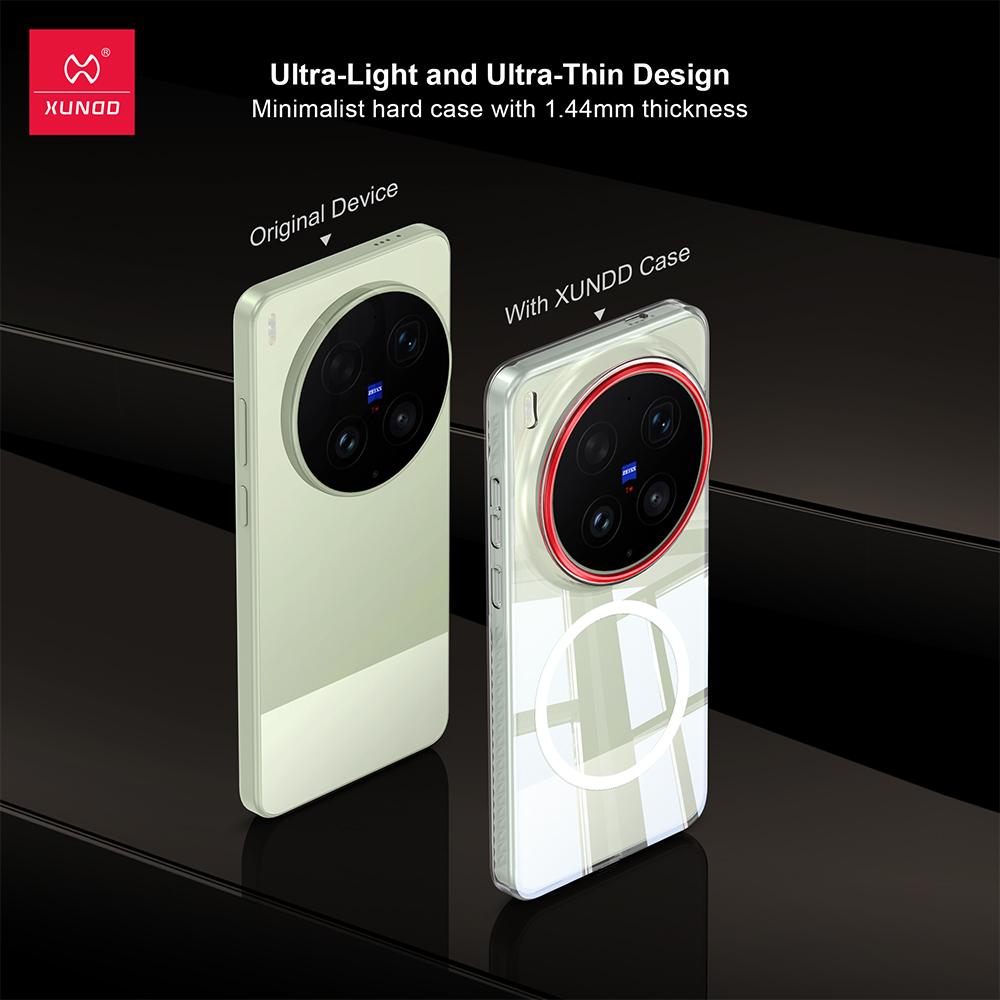 For Vivo X300 Ultra Case XUNDD Crystal Clear Transparent Casing Anti Yellowing PC Phone Cover With Magnetic Ring