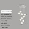 Modern Minimalist Moon Planet Staircase Pendant Chandelier for Duplex Villa Living Room