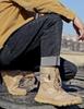 Summer Men's Breathable Combat Boots, High-Top Tactical Desert Boots with Side Zipper, Women's Outdoor Boots, One-Piece Design.