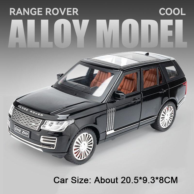 1:24 Scale Defender Range Rover Car Model Toy Metal Die-cast Sound Light Shock Absorption Off-road Vehicle Models for Kids Gift