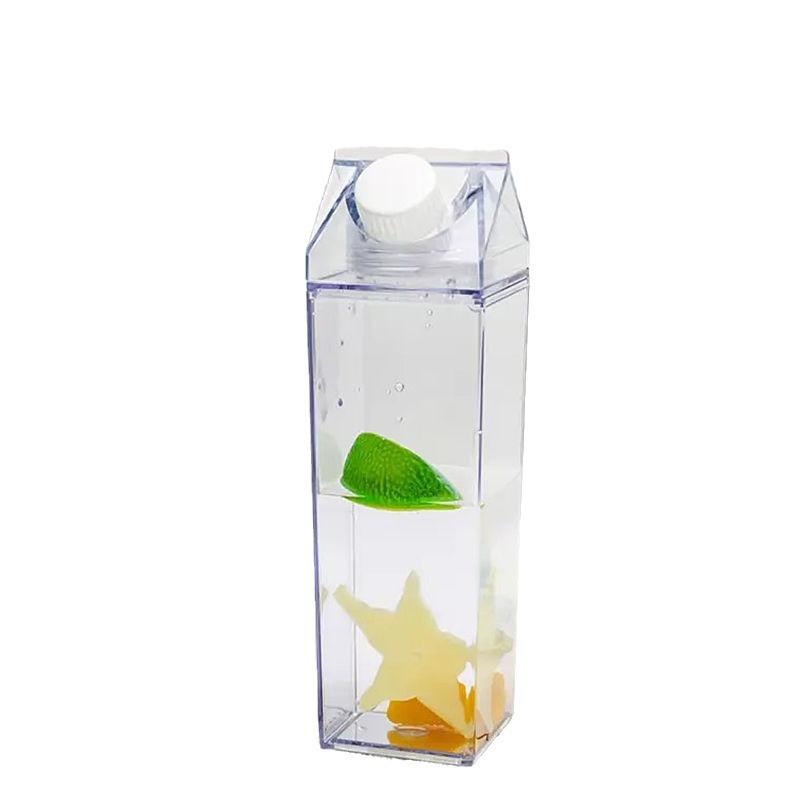 New 500ML Plastic Clear Convenience Bottle New Reusable Juice 17OZ Transparent Sport Leakproof Cup Box Milk Drinking Water Home