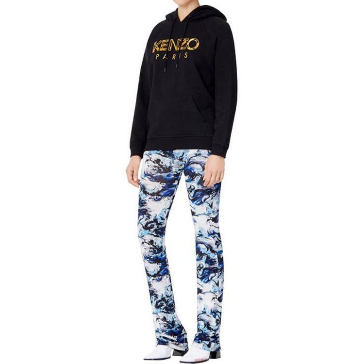 (WMNS) KENZO Logo Pattern Cotton Black Women's F96-2SW760-962-99