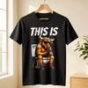 Funny Bull On Toilet This Is Graphic Tshirt Humorous Novelty Tee For Unisex Unisex Casual Couple Short Sleeve Tshirt
