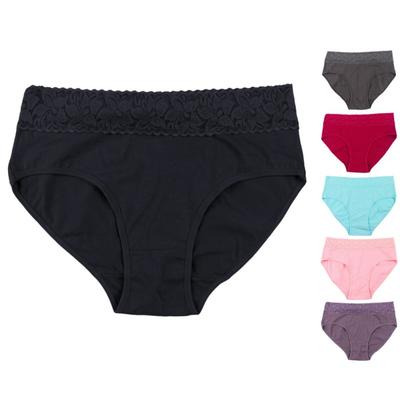 Women's Cotton Lace Briefs Solid Color Comfortable Panties