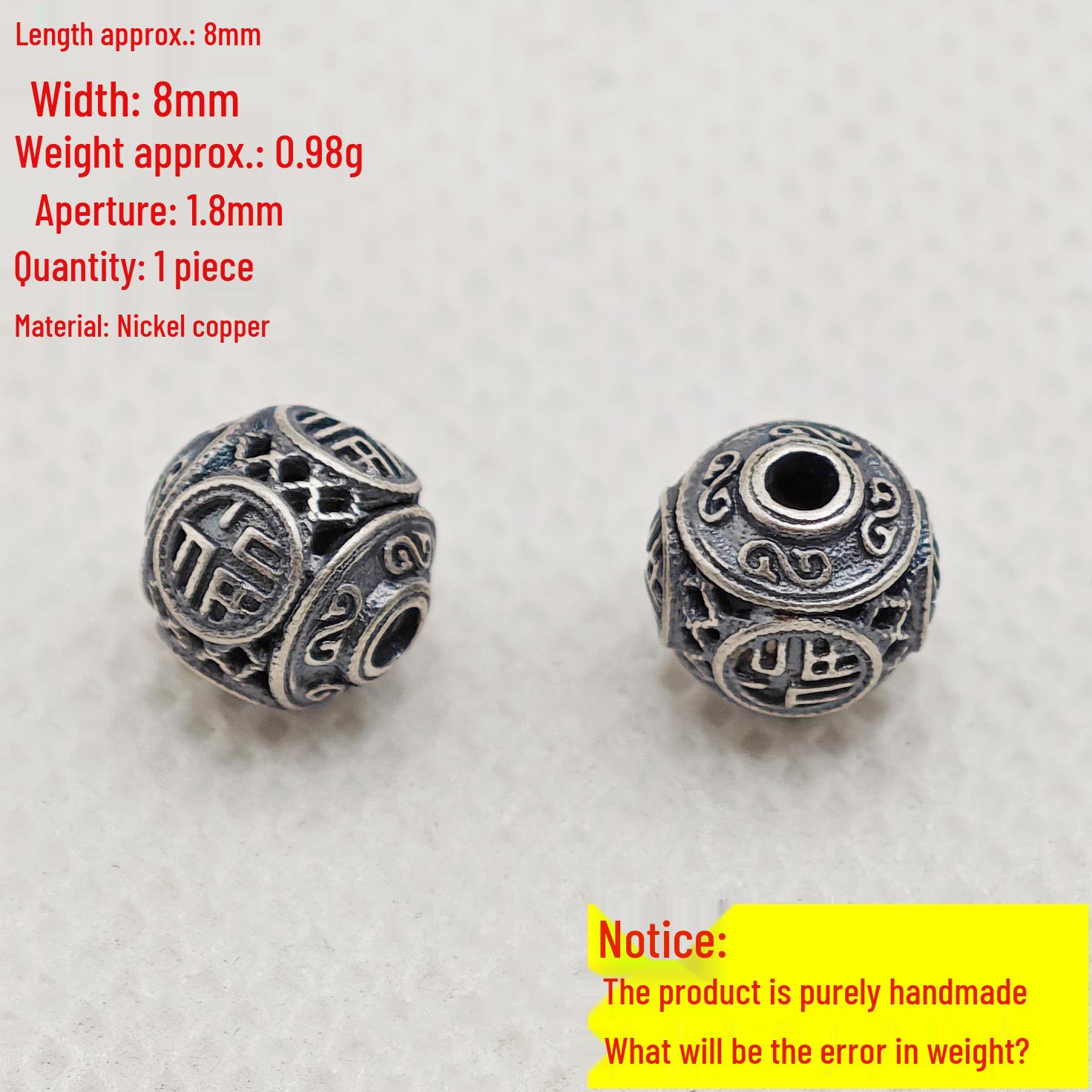 Tibetan Silver Dragon Scale  Auspicious Cloud Spacer Beads for DIY Crystal Bracelets