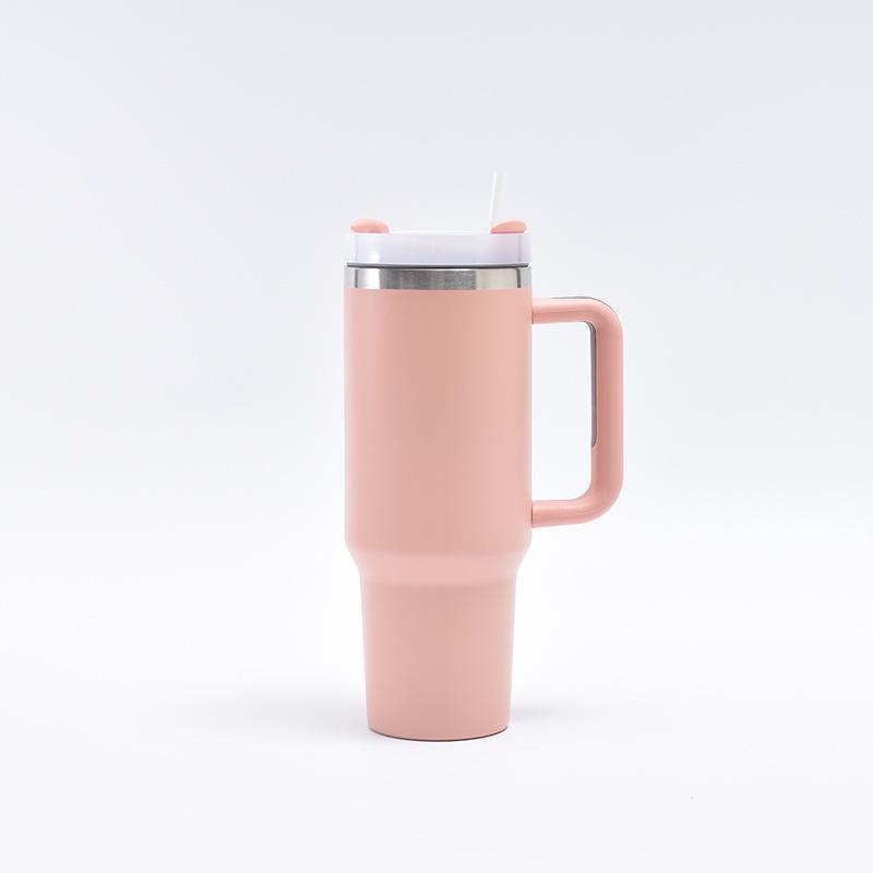 Car Cup Straw Stainless Steel Thermos Cup Handle Ice Bully Cup