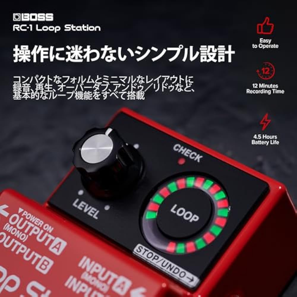 BOSS Boss Loop Station RC-1 Looper Compact Pedal Type Simple Operation Practice/Composition/Perfo...
