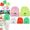 Stylish Cartoon Expression Embroidered Pullover Hat For Cold Weather Protection