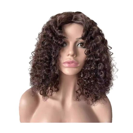 Женская короткая афро-кудрявая парика, натуральный вид, высокотемпературное волокно, пушистая, с пробором посередине, до плеч, клинки, волнистая, синтетическая парика