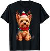 Yorkshire Terrier Santa Reindeer Christmas Yorkie Dog Lover T-Shirt