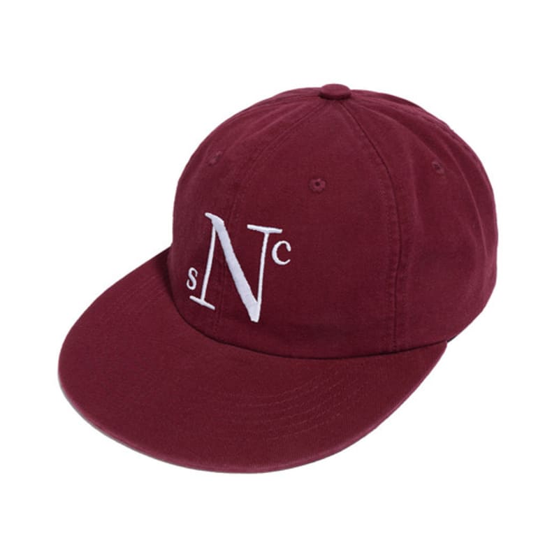 Net Social Club N LOGO FLAT VISOR CAP (BURGUNDY)