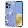 For iPhone 15 Pro Max Case Butterfly Floral Pattern Printing TPU Phone Back Cover
