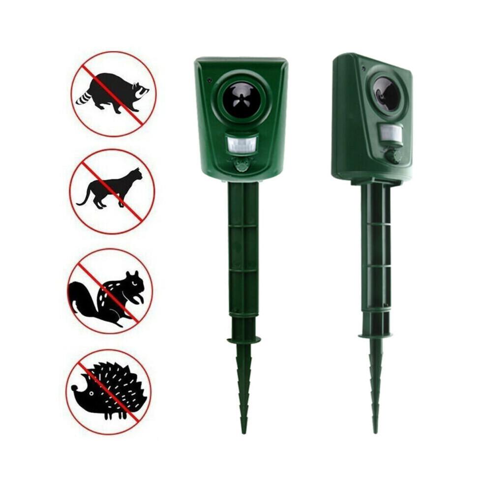 Ultrasonique Batterie Cat Dog Repeller Fox Pest Scarer Deterrent PIR Sensor