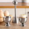 Egg Shell Opener Stainless Steel Egg Cup Holders Hard Soft Boiled Egg Topper Cutter Cracker Kitchen Tools Gadget for Cooking