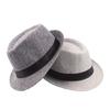 Short Brim Fedora Hats Classic Hat with Bands Solid Color One Size Fit Most