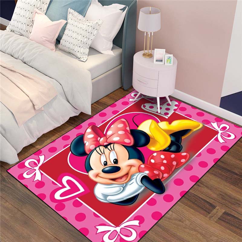 3D M-Minnie M-Mickey Mouse Bedrukte Vloerkleed Tapijt voor Woonkamer Slaapkamer Vloermat Decor Verassing Cadeau voor Jongens en Meisjes Potdemiel