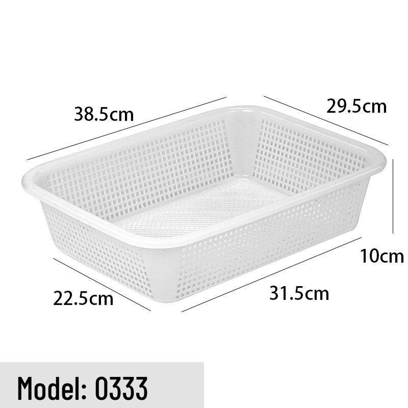 Rectangular Plastic Draining Storage Baskets (Pack of 10)