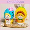 Wooden Cat Figurine Handmade Car Decor Gift For Birthdays And Holidays