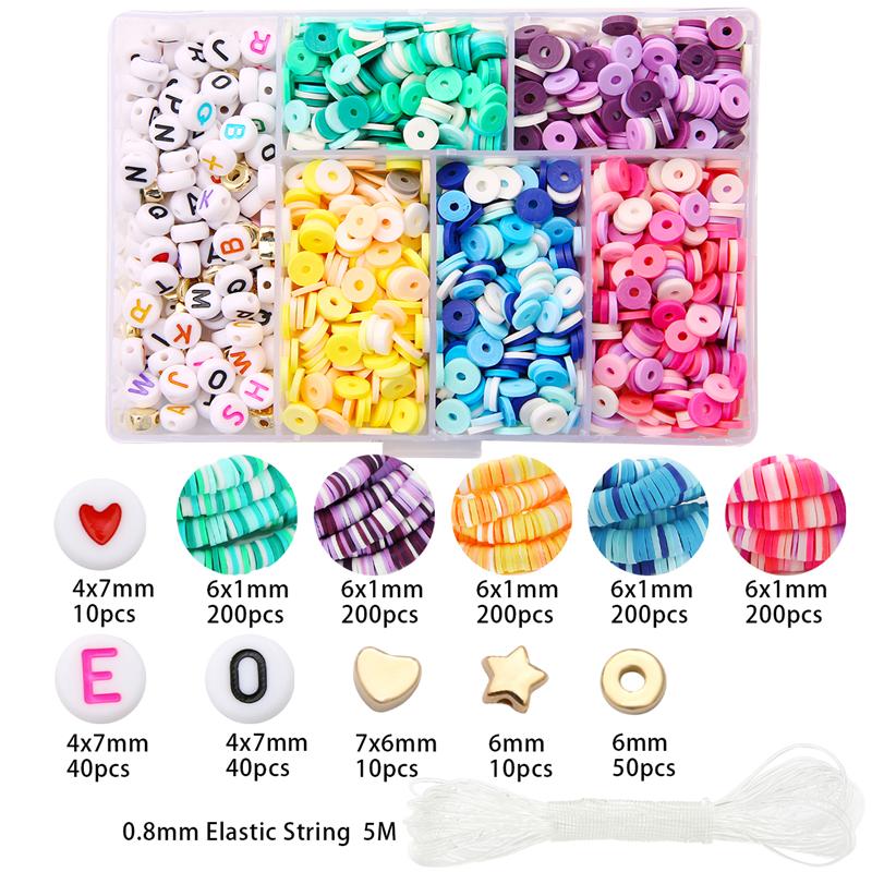 

1 компл./пакет, 6 мм, листовая полимерная глина, коробка, материал, упаковка, браслет ручной работы «сделай сам», бусины, маленькие ювелирные аксессуары, материалы 6mm 1set/box