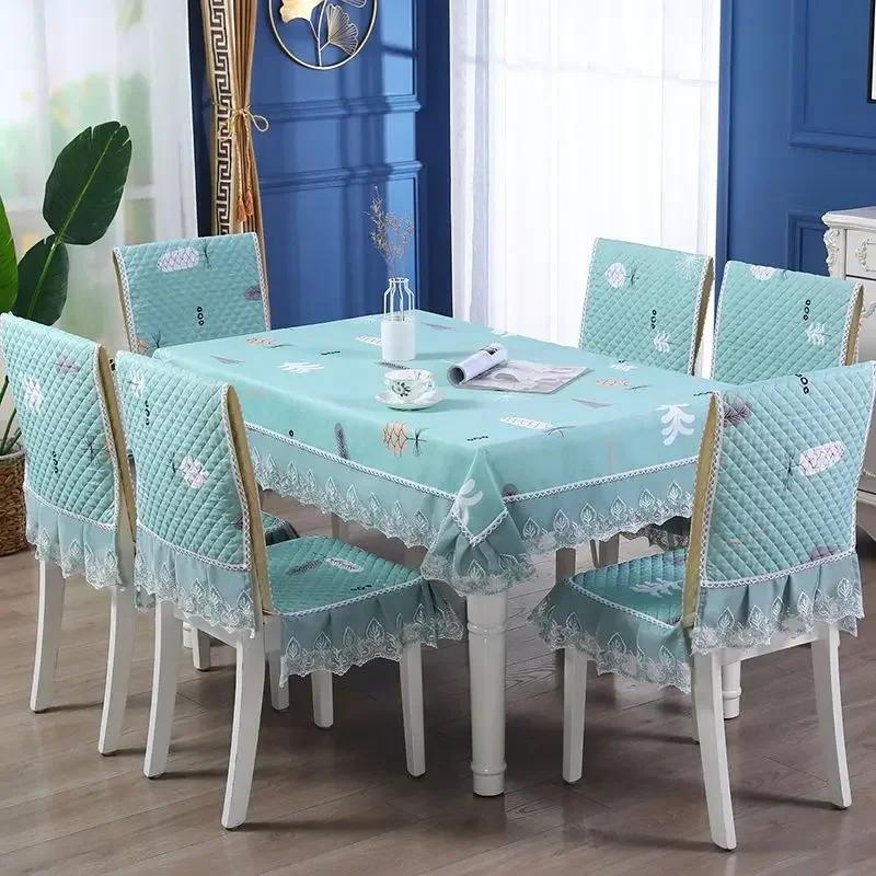 Δαντελένια πλάτη καρέκλας Γραφείο και κάλυμμα καρέκλας Αρχική Ορθογώνιο τραπεζομάντιλο Τέχνη Τραπεζομάντιλο Καρέκλα τραπεζαρίας Ενσωματωμένο μαξιλάρι