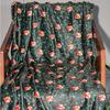Christmas Blanket Reindeer Snowflake Flannel Print Throw Sofa Decorative Cover Blanket Nap Blanket