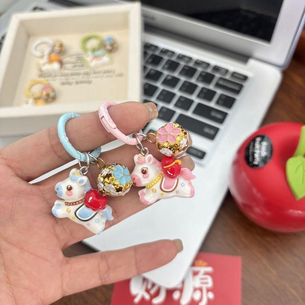 Hanging Horse Pendant Keychain Lucky Mascot Horse Mascot Horse Bag Pendant New Year Decoration Car Key Pendants