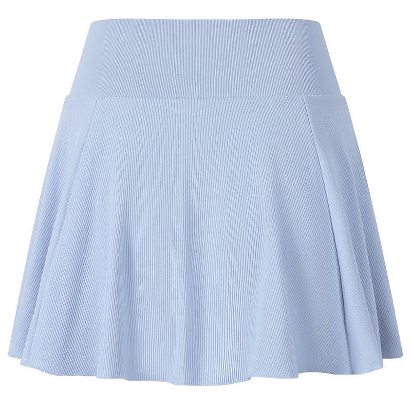

Seamless Quick-Dry Pleated Tennis Skirt - Breathable Solid Color for Versatile Women s Sports Large світло-синій колір