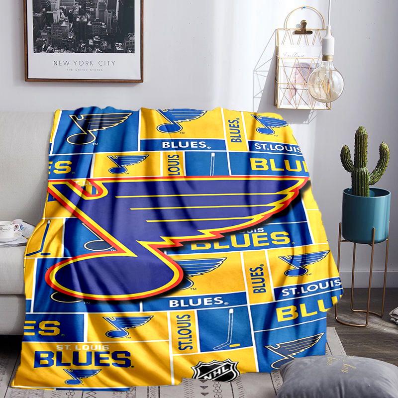 Blues Louis Crest Throws Blanket Flannel Blankets Plush for Couch Bed Gifts for Men Women Travel picnic blanket Christmas fan gifts