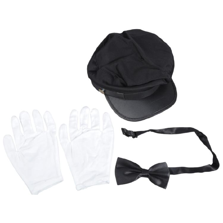 Chauffeur Costume Set Chauffeur Hat Gloves Sunglasses Limo Driver Costume Set for Cosplay Theme Party