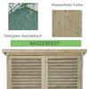 Garden Cabinet Wood Tool Shed Equipment House With Asphalt Roof Louvered Door Storage Cabinet Shed Garden 4 Compartments Gray 87 X 46.5 X 160 Cm