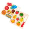 Wooden Magnetic Fruit And Vegetable Cutting Toy For Kids Kitchen Play