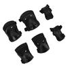 6PCS Adult Protective Gear Set Large Size Nylon Plastic Knee Elbow and Hand Guards for Roller Skiing