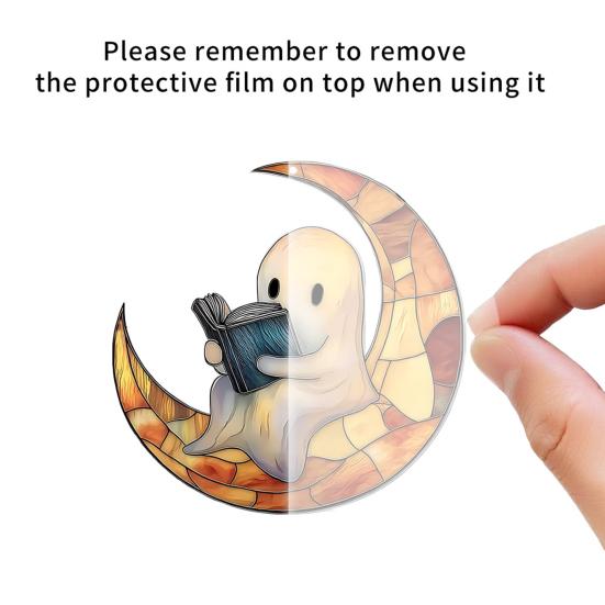 Ghost-Themed Pendant Sun Catcher Art Peaceful Atmosphere Sunlight Reflection Ornament Home Garden Decor