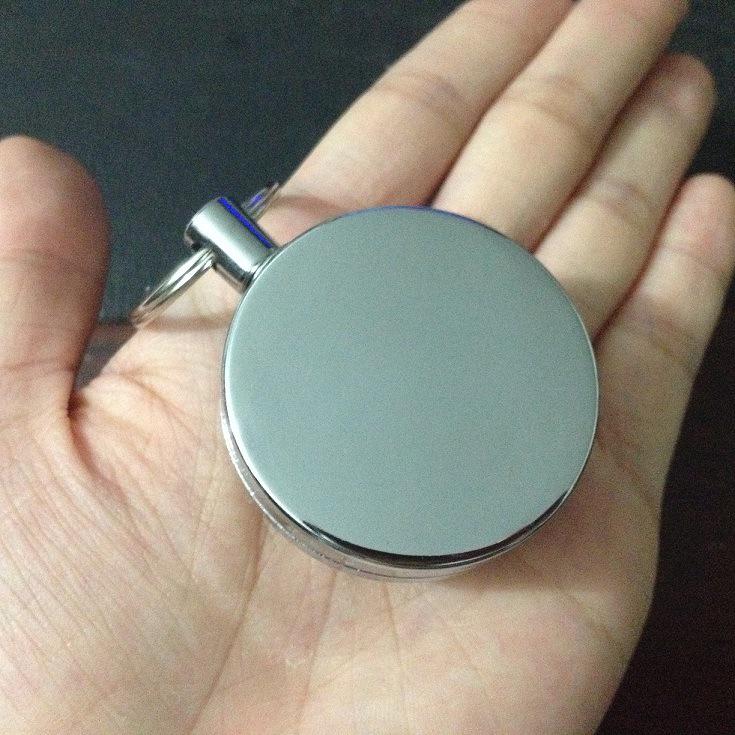 4cm All-Metal Retractable Keychain with High Rebound Telescopic Steel Wire - Anti-Lost and Anti-Theft