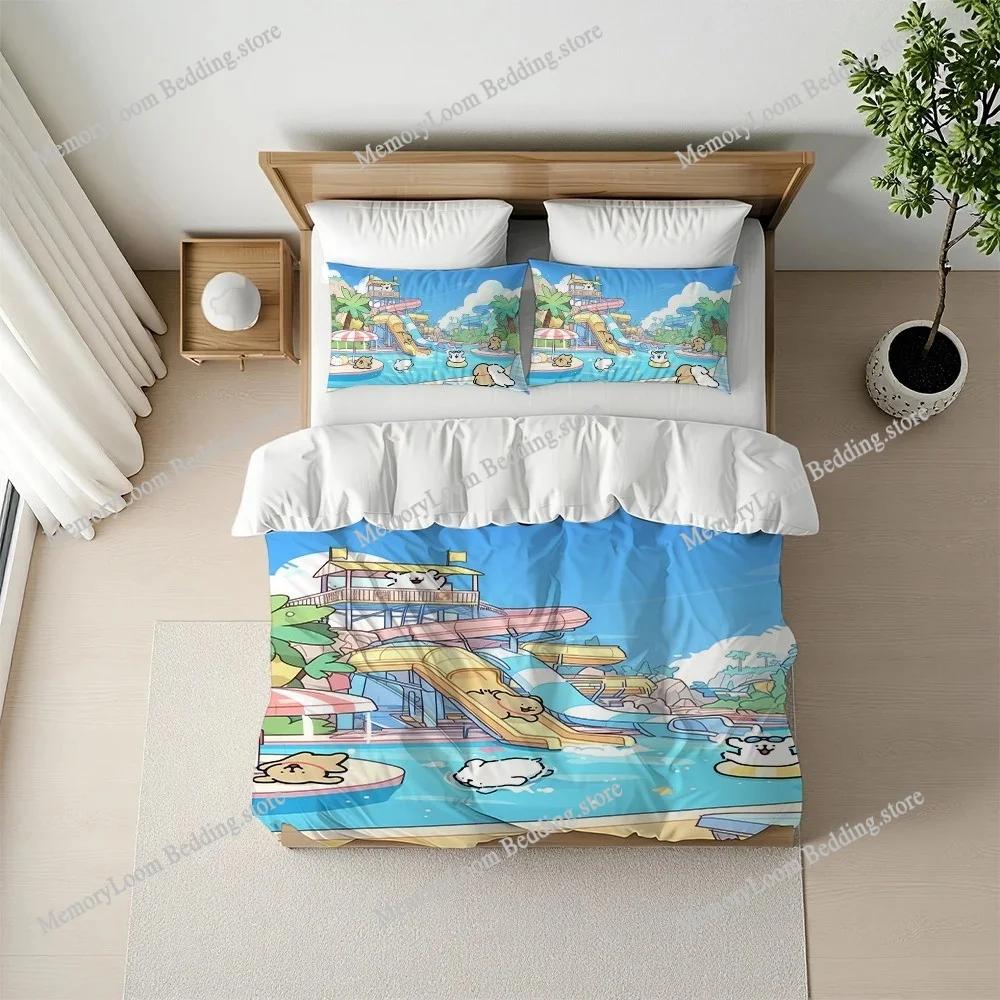 Maltese Puppy Cute Dog Duvet Cover Set Home Style Bedding Soft Laundry Cotton Bed Four Seasons Student Dormitory Home Textile963
