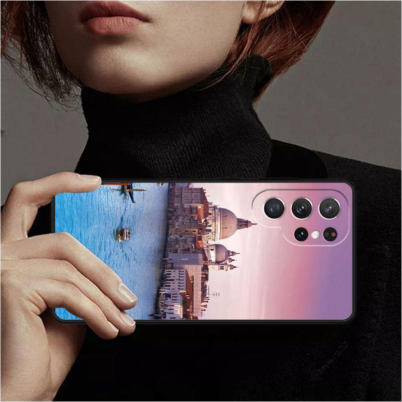 Travel Italy Street Venice Phone Case Cover For Samsung Galaxy S24 Ultra 23 S22 Plus S21fe Lite S20 Note 10 Pro 20 Lite