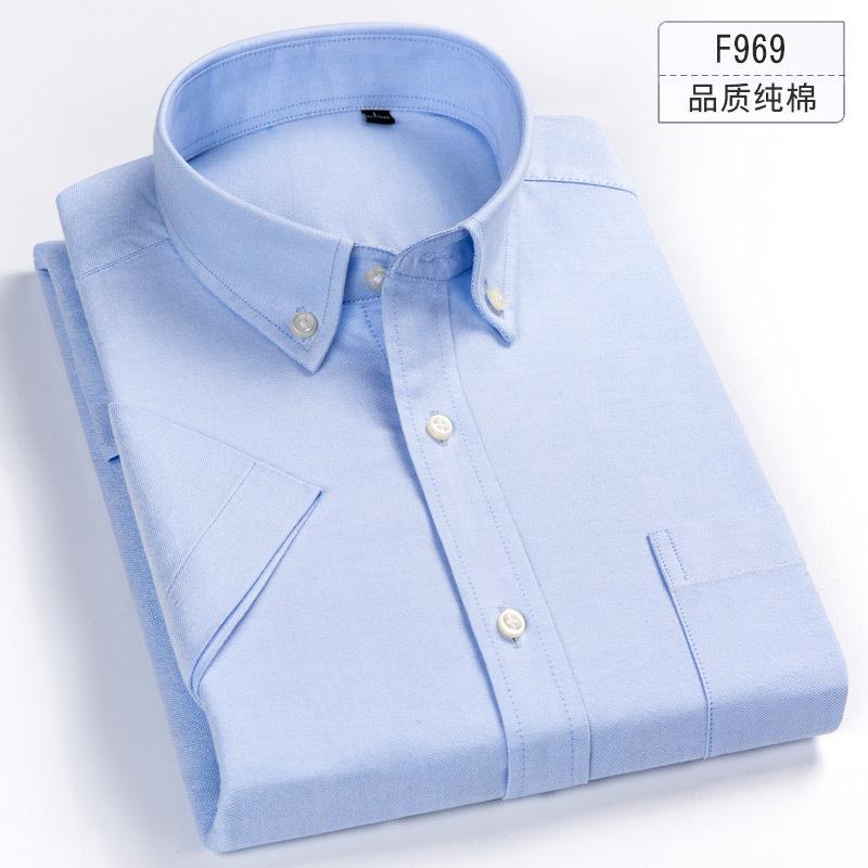 Summer Pure Cotton Men's Plaid Short-sleeved Shirt Casual Business Cotton Half-sleeved Young and Middle-aged Shirt