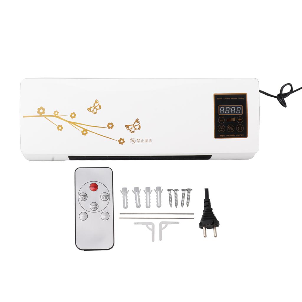 Încălzitor de perete Încălzire PTC Vânt natural Vânt cald Telecomandă Casă Perete Electric Încălzitor de spațiu